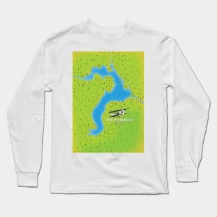 Lake Pend Idaho map Long Sleeve T-Shirt